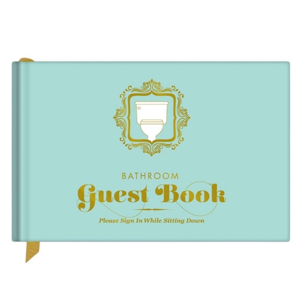 KNOCK KNOCK Bathroom Guest Book - Please Sign In While Sitting Down Hardcover
